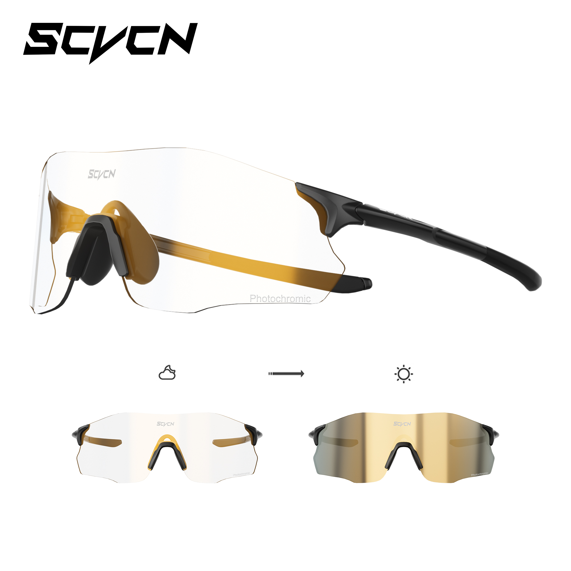 Mountain Biking Sport - SCVCN lunettes de soleil photochromiques sans